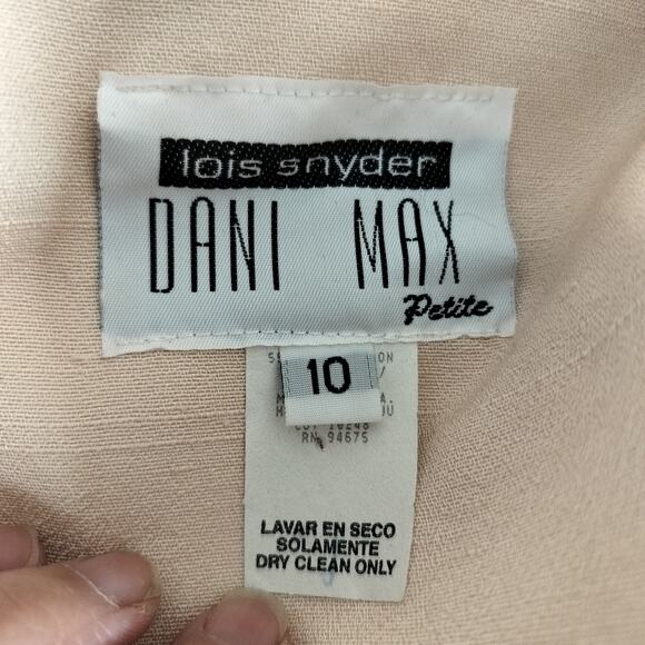 4949)Vtg Lois Snyder Dani Max Peach Double Breast Secretary Blazer Dress 10P - Picture 6 of 8